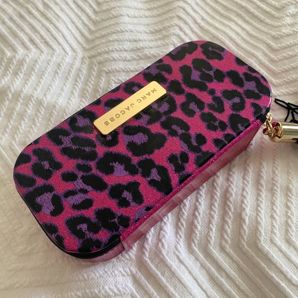 Marc Jacobs Pink and Black Leopard Print Clutch - Picture 4 of 8
